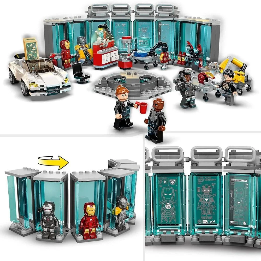 NEW LEGO Marvel Iron Man Armory Toy Building Set 76216 Avengers Lego Set with MK - Picture 6 of 16